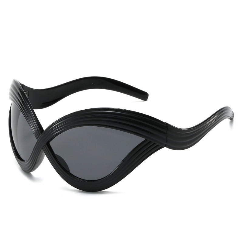 Textured Infinity Frame Sunglasses