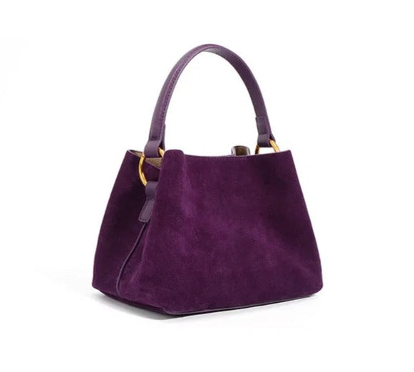 Matte Faux Suede Mini Handbag