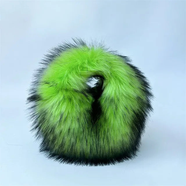 Fluffy Faux Fur Round Handbag