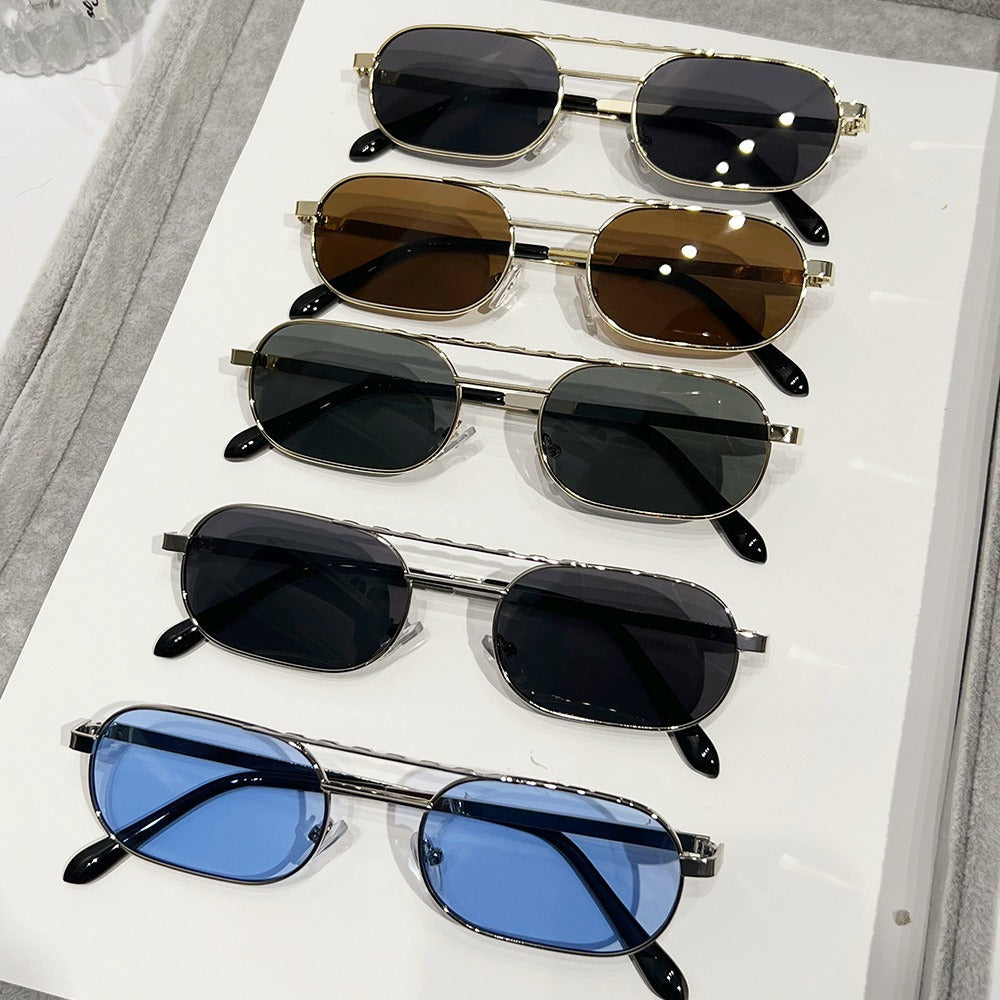 Square Narrow Frame Sunglasses