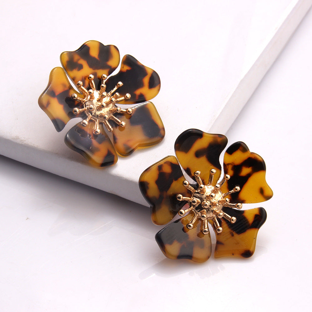 Flower Blooms Large Stud Earrings