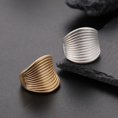 Chunky Ripple Adjustable Ring