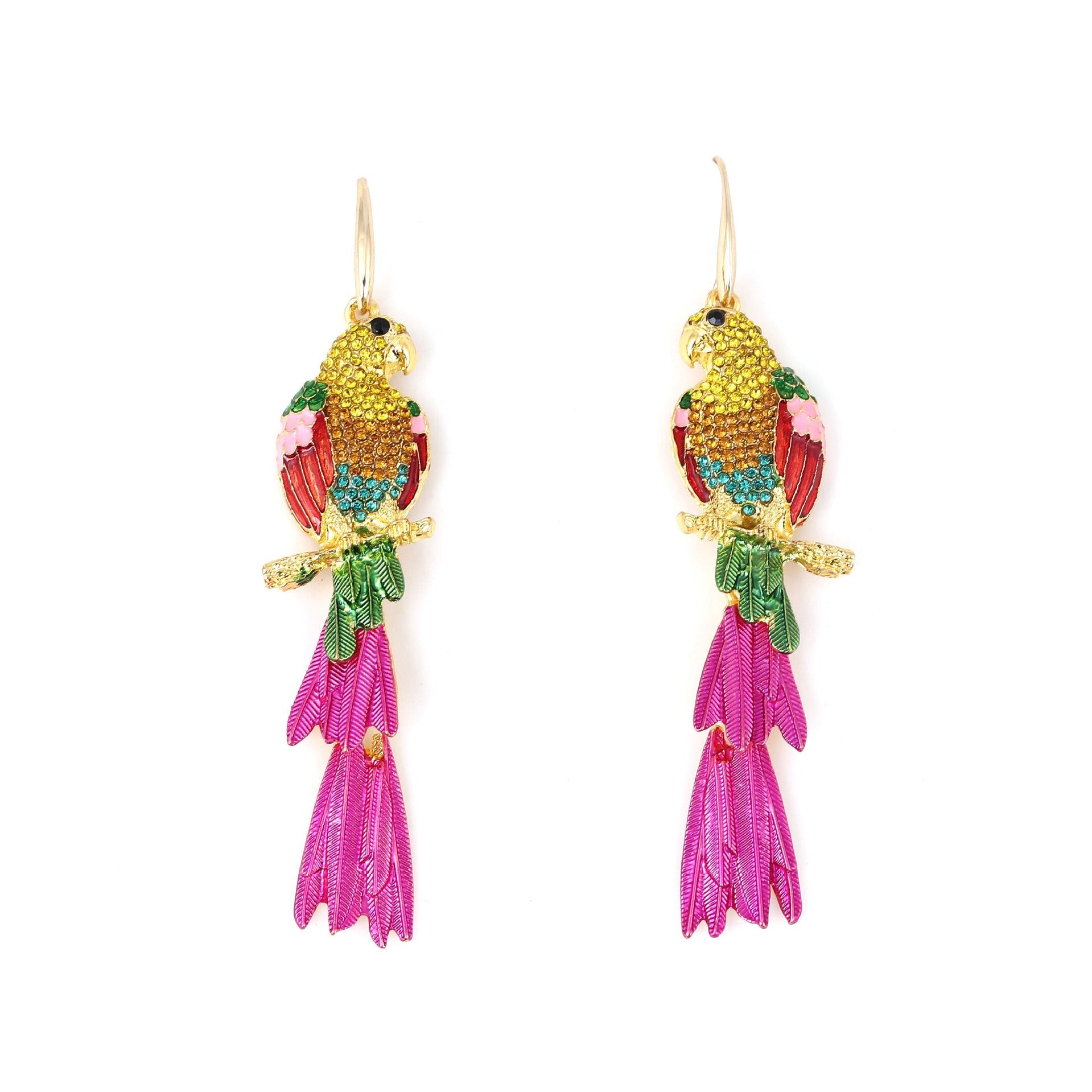 Parrot Drop Diamond Earrings