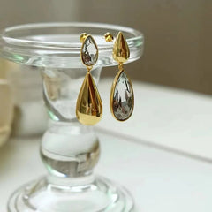 Crystal Teardrop Dangle Earrings