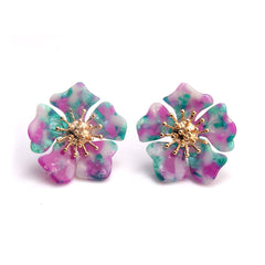 Flower Blooms Large Stud Earrings