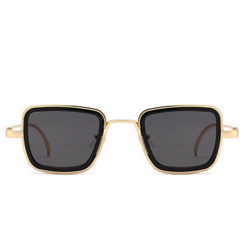 Square Metal Frame Colored Sunglasses