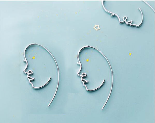 Pre Order:  Minimalist Face Earrings