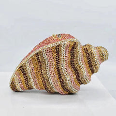 Rhinestones Conch Metal Clutch Bag