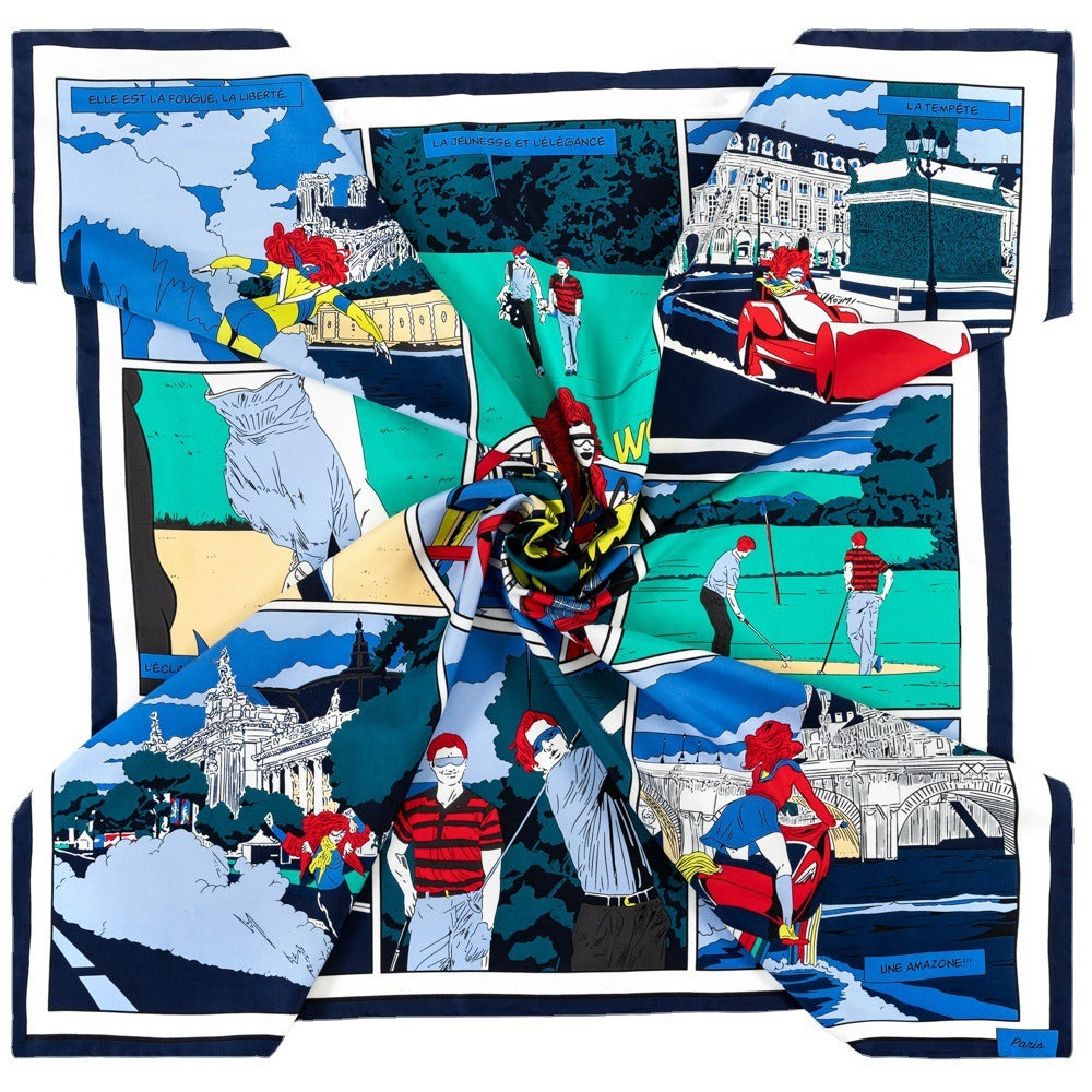 Twill Sports Picture Printed Scarf