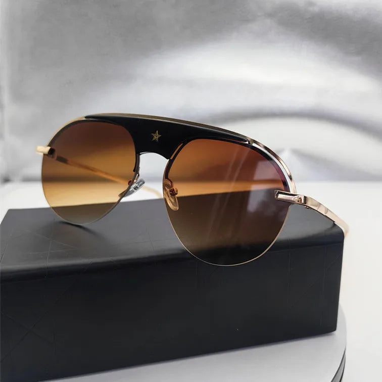 Retro Single Bridge Star Sunglasses