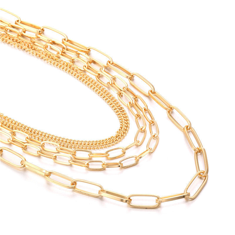 Five-Strand Chain Link Necklace