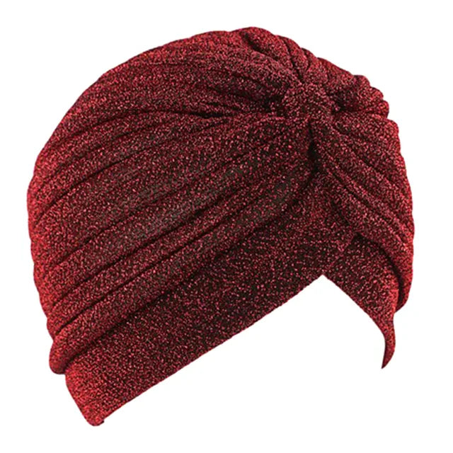 Shimmery Knot Twist Turban