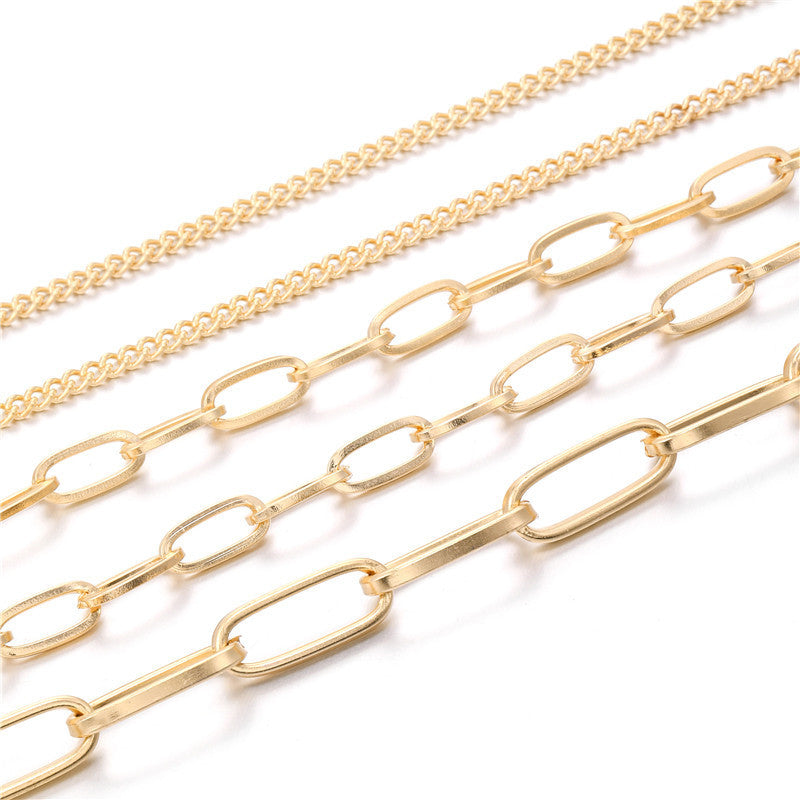 Five-Strand Chain Link Necklace