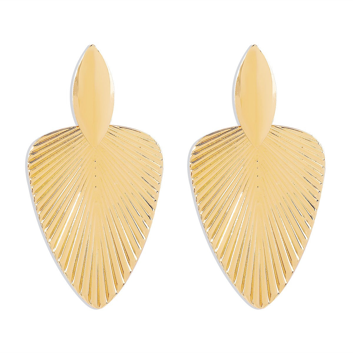 Pre Order:  Leaf Cattail Fan Pendant Earrings