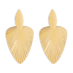 Pre Order:  Leaf Cattail Fan Pendant Earrings