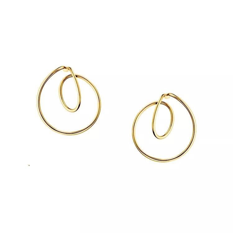 Pre Order:  Creative Cursive Gold Plated Earring Ear Clips