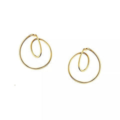 Pre Order:  Creative Cursive Gold Plated Earring Ear Clips