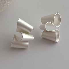 Matte Ribbon Candy Stud Earrings