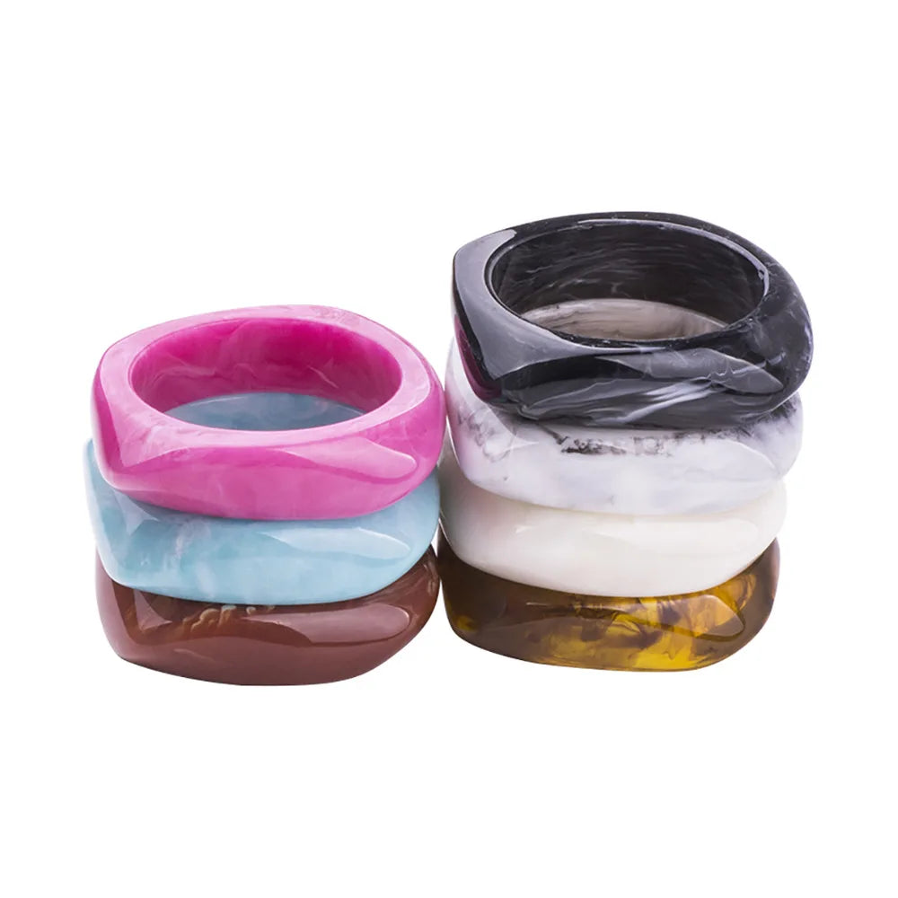 Marbled Resin Cuff Bracelet