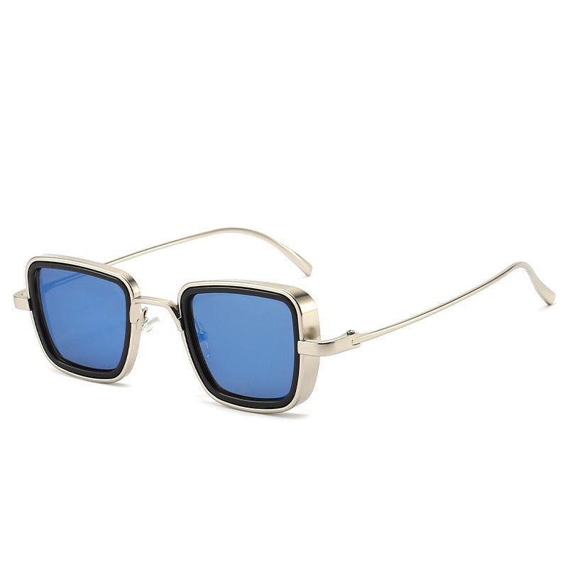 Square Metal Frame Colored Sunglasses