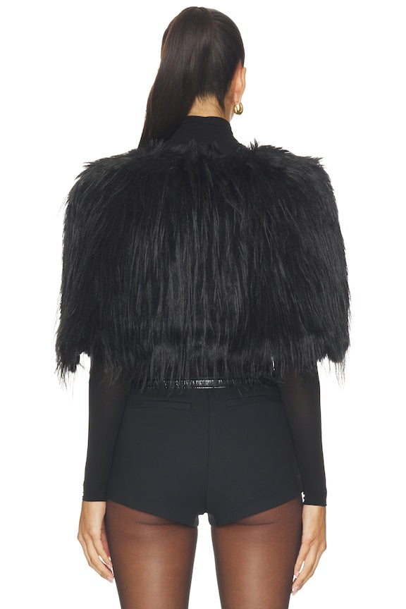 Faux Fur Poncho