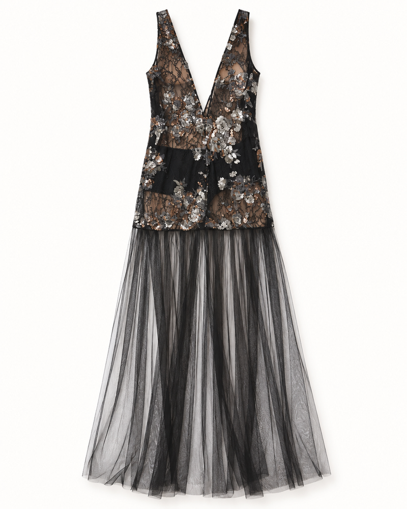 Anastasia Beaded Layered Dress
