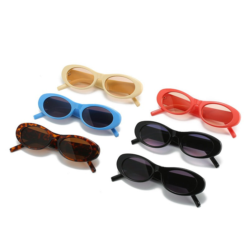 Retro Small Frame Oval UV400 Sunglasses