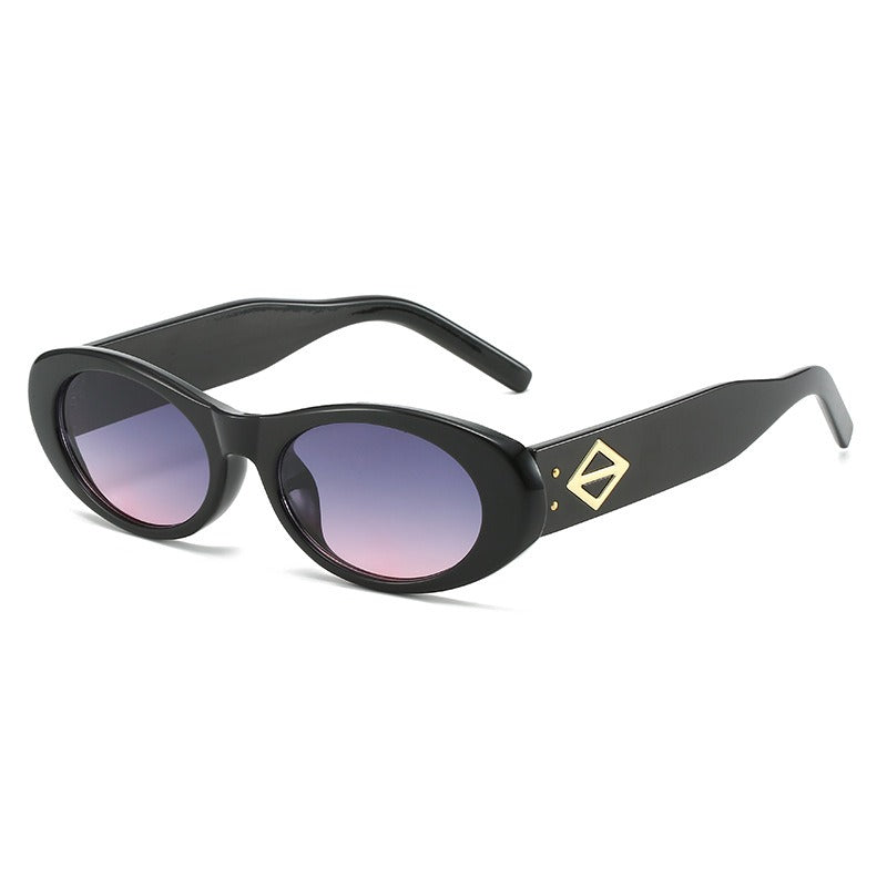 Retro Small Frame Oval UV400 Sunglasses