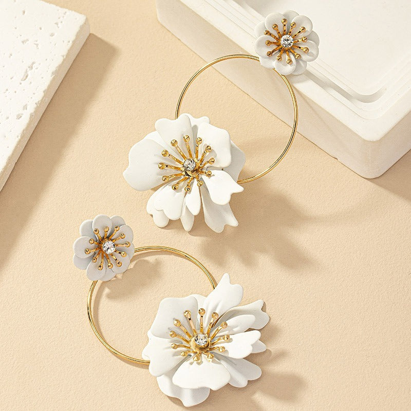 Pre Order:  Camellia Flower Earrings