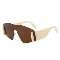 Retro Oversized Rimless Sunglasses