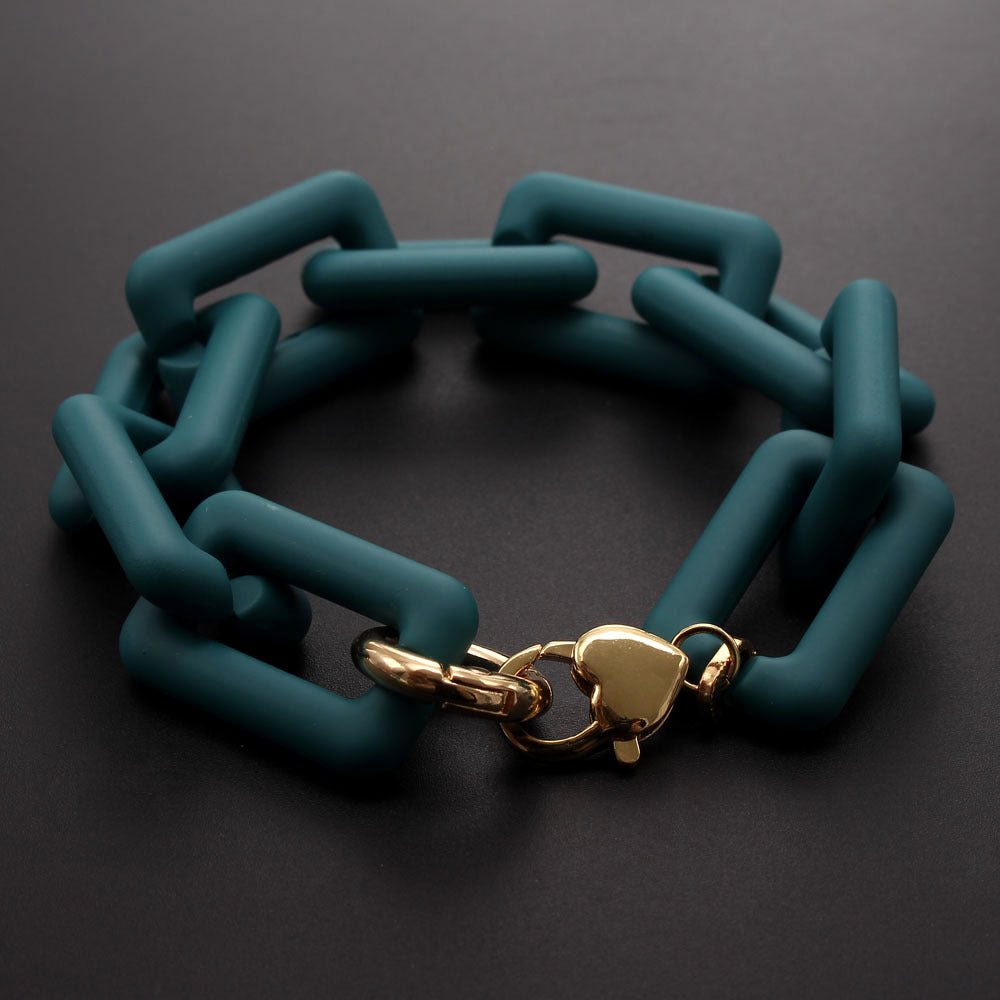 Matte Chain Resin Bracelet