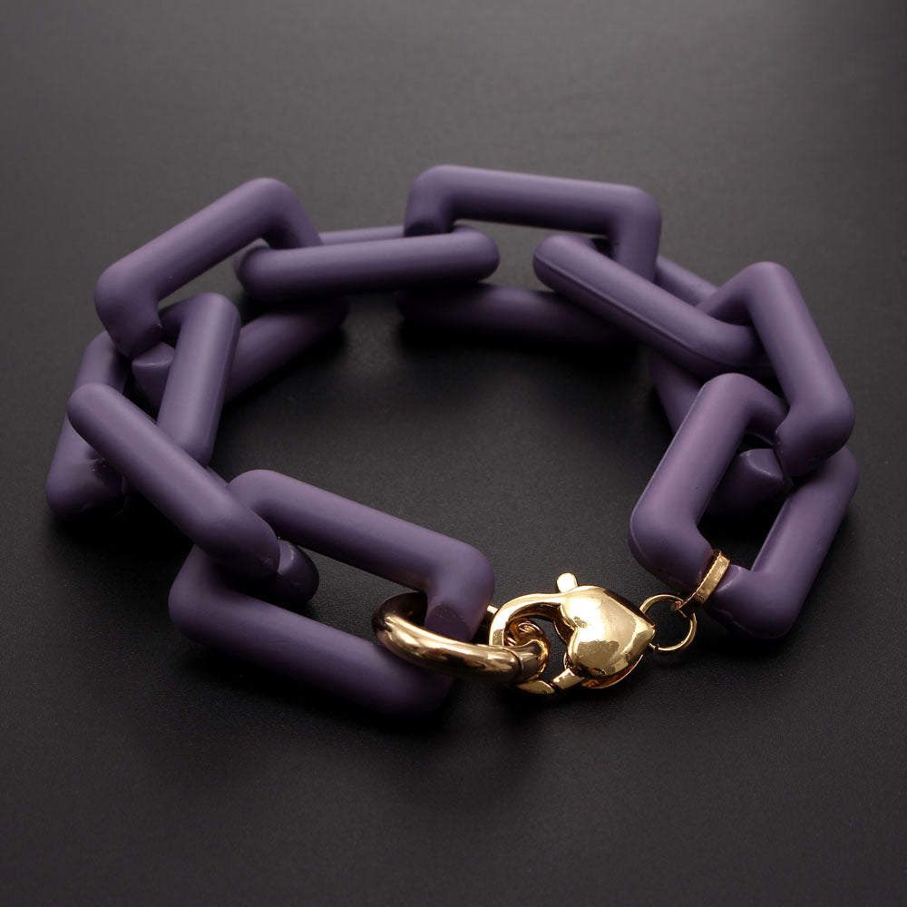 Matte Chain Resin Bracelet