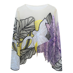 Beaded Sequin Lace T-Shirt - Final Sale