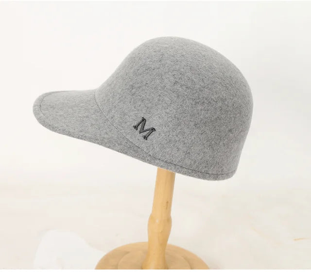 Unisex Adjustable Wool Baseball Cap