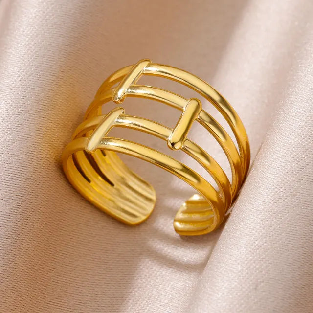 Assorted Gold Plated Open Rings