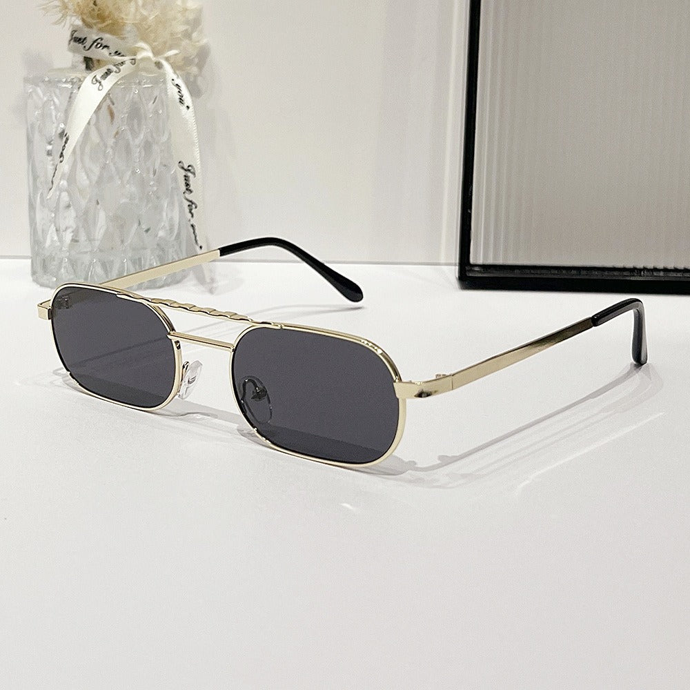 Square Narrow Frame Sunglasses