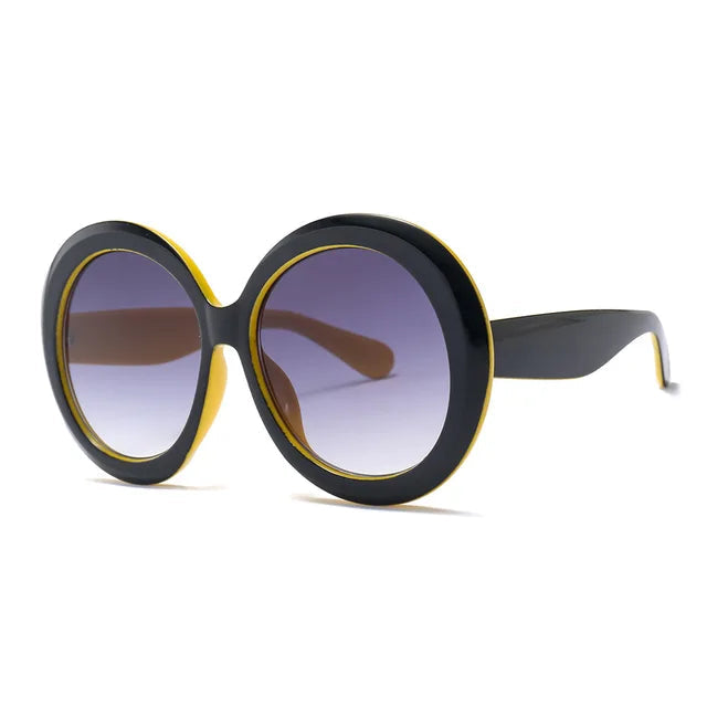 Oversized Gradient Round Sunglasses