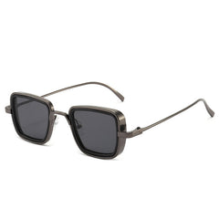 Square Metal Frame Colored Sunglasses