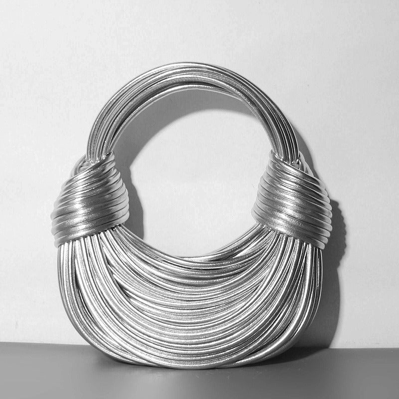 Gold Knot Weaving Elegant Handbag