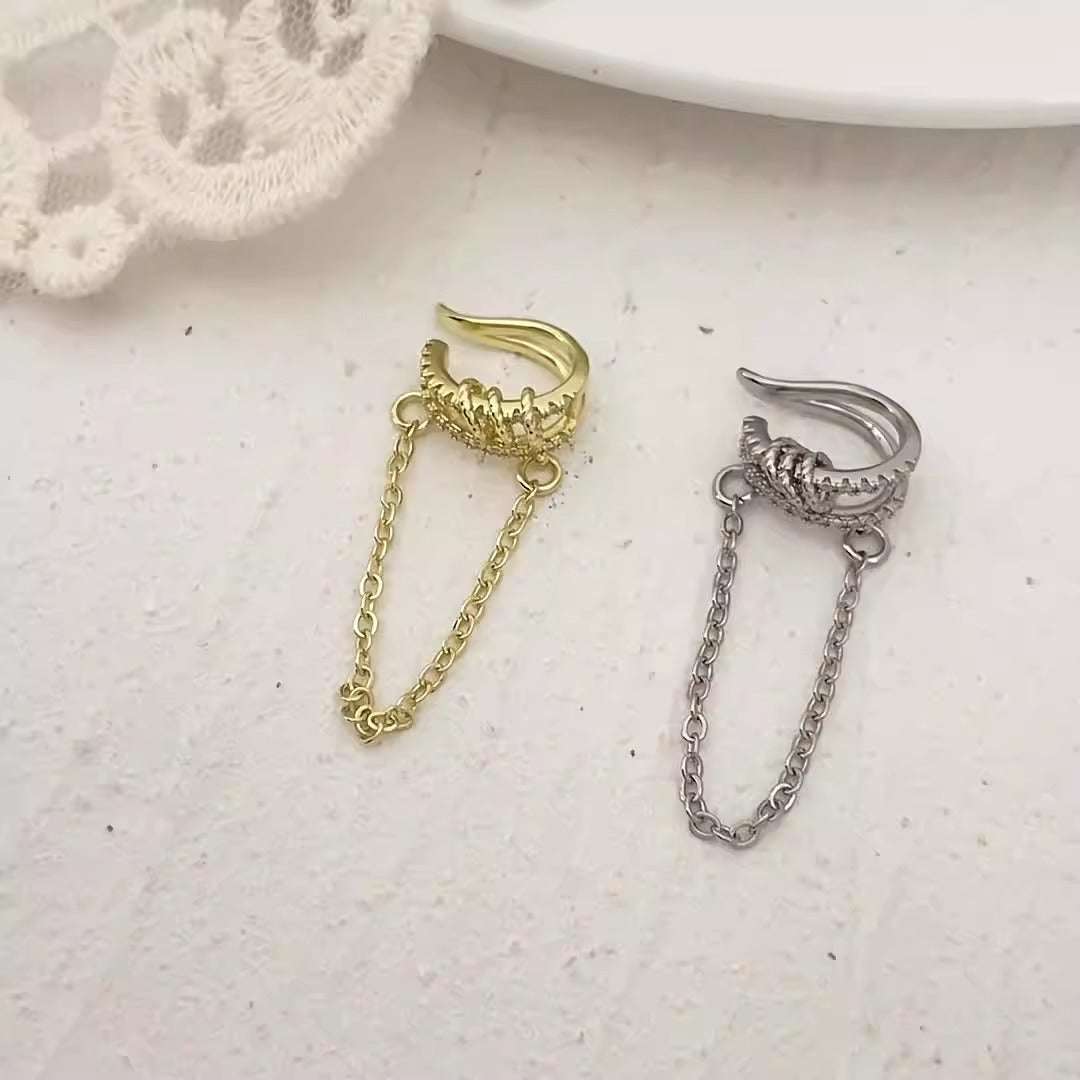 Pre Order:  Geometric Hoop Ear Bone Clip Earrings