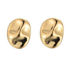 Irregular Oval Stud Earrings