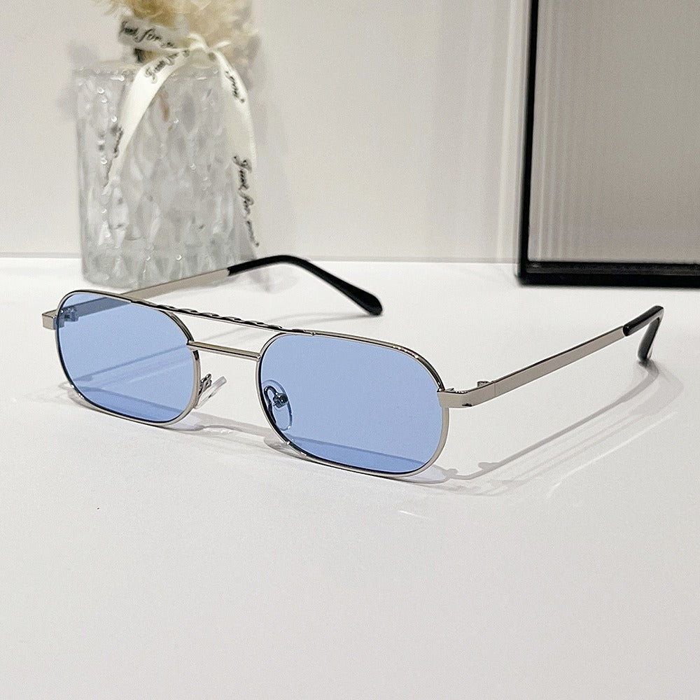 Square Narrow Frame Sunglasses