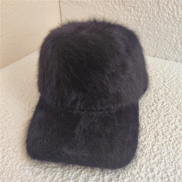 Faux Fur Baseball Cap