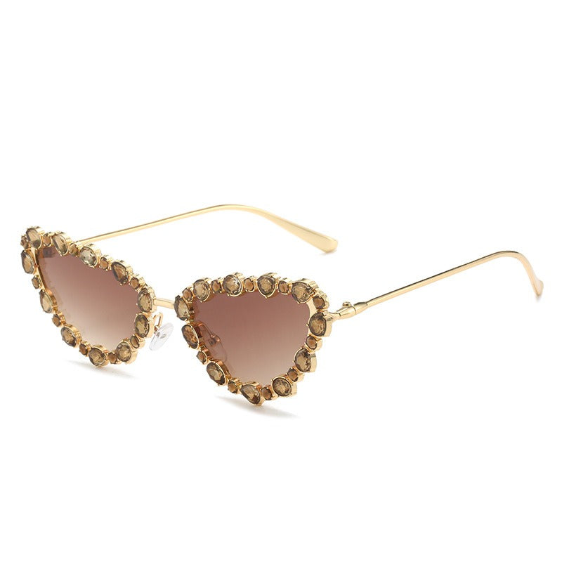 Cat Eye Rhinestones UV400 Sunglasses