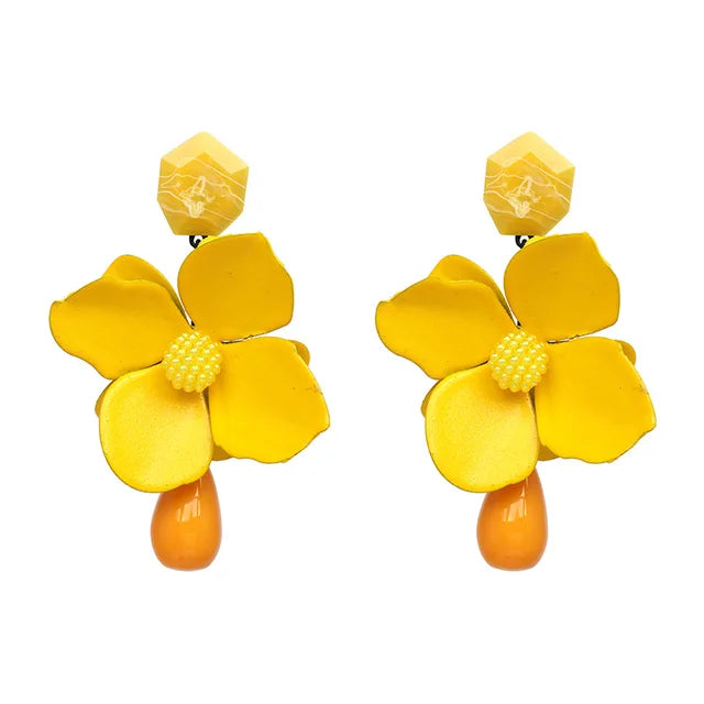 Bohemian Flowers Dangle Drop Earrings