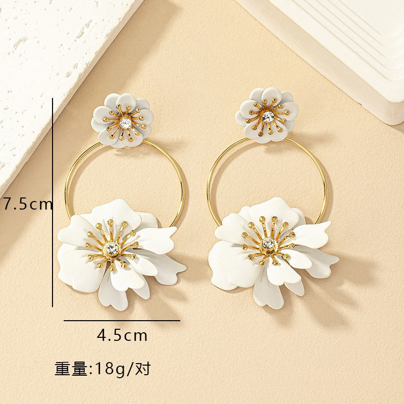 Pre Order:  Camellia Flower Earrings