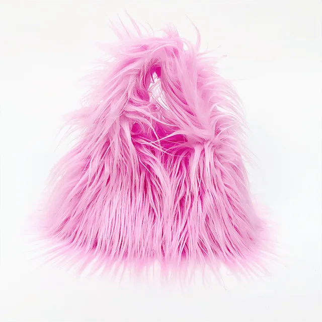 Shaggy Faux Fur Handbag