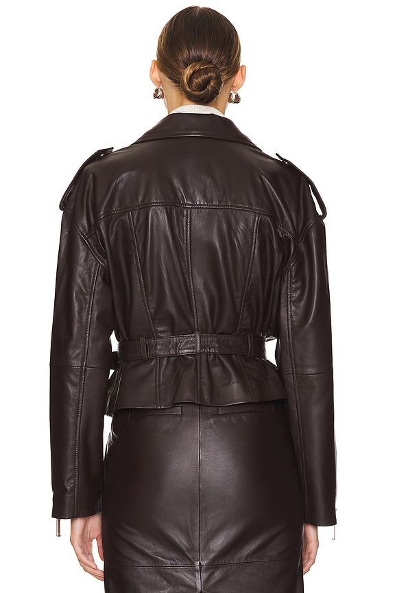 Ambrosia Leather Moto Jacket