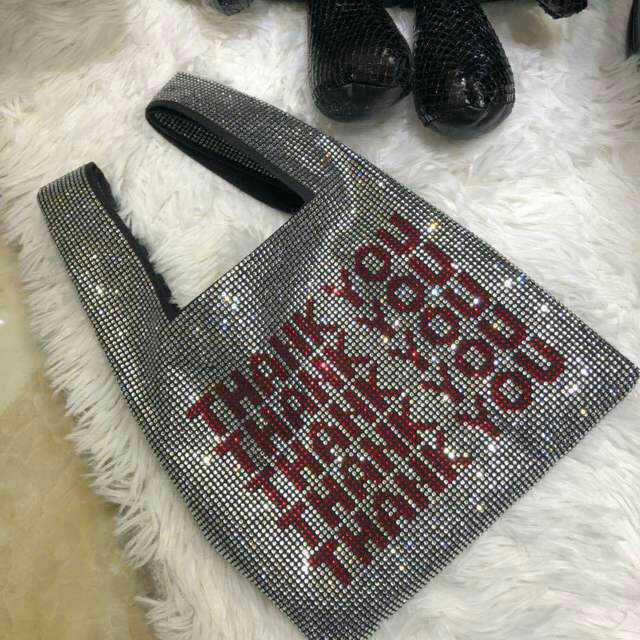 Thank You Rhinestones Tote Bag