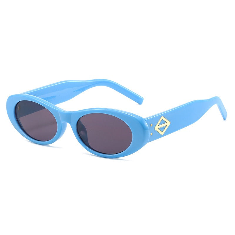 Retro Small Frame Oval UV400 Sunglasses